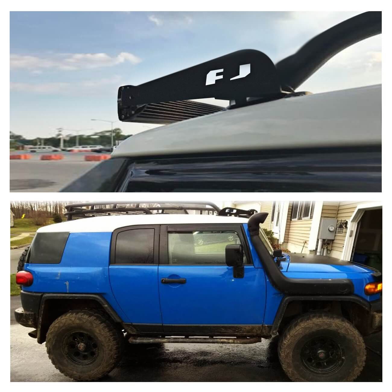 Supports de montage de toit pour barre lumineuse à LED Toyota FJ Cruiser 52" 2007-2014 JG-FT-001