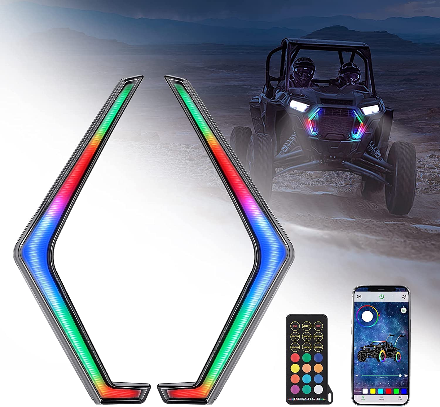 Polaris RZR RGB Fang Lights Fournisseur JG-RZR-P1